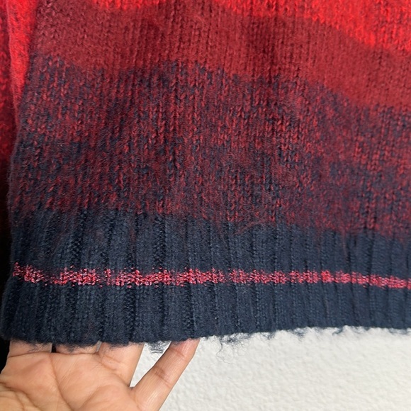 American Eagle Women’s Size Medium Ombre Chunky Knittedd Mock Neck Sweater - Picture 6 of 11